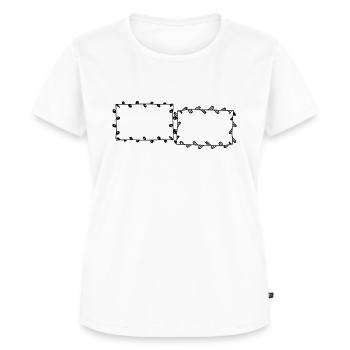 Floral Garland Flowers Hearts 38 Drawing Area 38 - Women's Premium Organic T-shirt - white - Front - AI Model Female 172 dark (172cm)