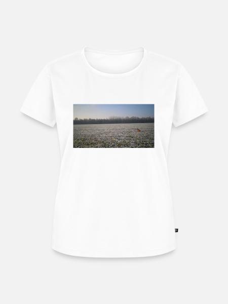 Fuchs in der Wiese - Frauen Premium Bio T-Shirt - Weiß