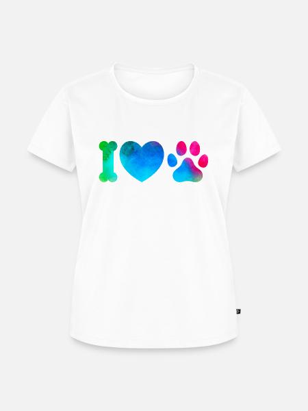 I love Cat - Frauen Premium Bio T-Shirt - Weiß