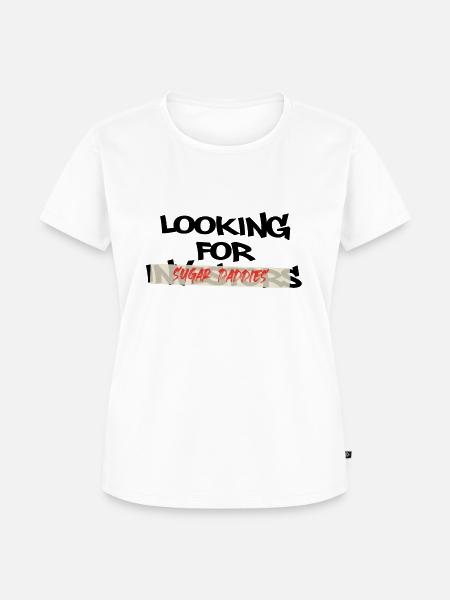 Looking for Sugar Daddies - Frauen Premium Bio T-Shirt - Weiß