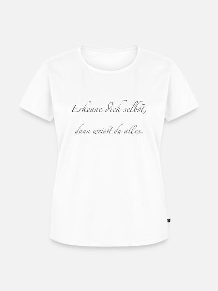 erkenne dich selbst - Frauen Premium Bio T-Shirt - Weiß