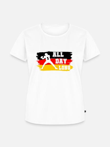 All Day Long DE - Frauen Premium Bio T-Shirt - Weiß