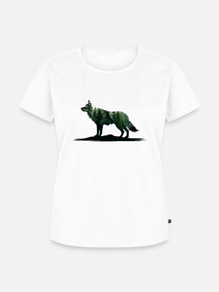 Wolf - Wilde Natur - Frauen Premium Bio T-Shirt - Weiß