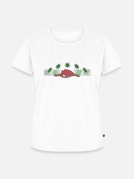 Tischtennis Netz - Frauen Premium Bio T-Shirt - Weiß
