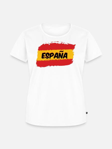 Spanische Flagge - Frauen Premium Bio T-Shirt - Weiß
