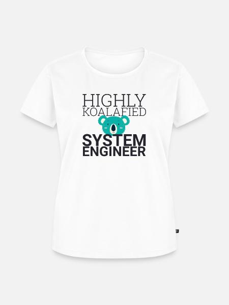 "System Engineer Koalafied | Systemtechnik" - Frauen Premium Bio T-Shirt - Weiß