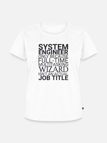 "System Engineer Wizard | Systemtechnik" - Frauen Premium Bio T-Shirt - Weiß