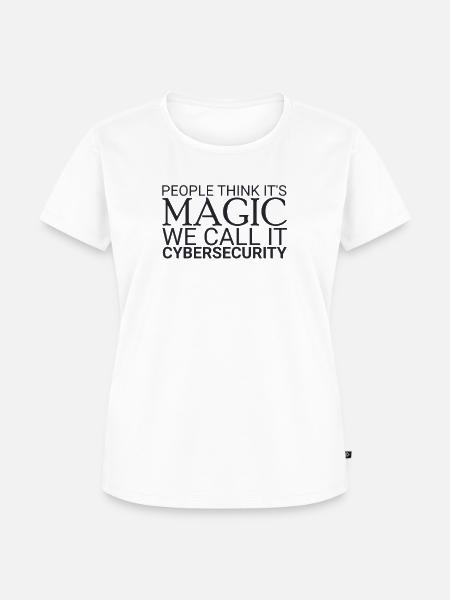 "Cybersecurity Magic | Cybersecurity" - Frauen Premium Bio T-Shirt - Weiß