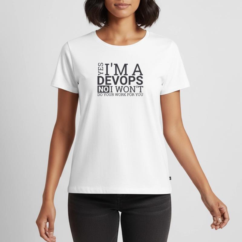 "DevOps Work | Softwareentwicklung" Frauen Premium Bio T-Shirt