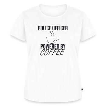 « Café de l’agent de police | Police » - T-shirt Premium bio Femme - blanc - Devant - AI Model Female 172 dark (172cm)