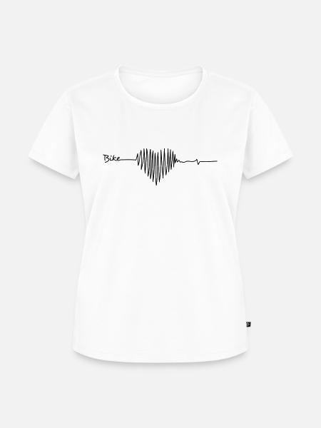 herz frequenz bike - Frauen Premium Bio T-Shirt - Weiß