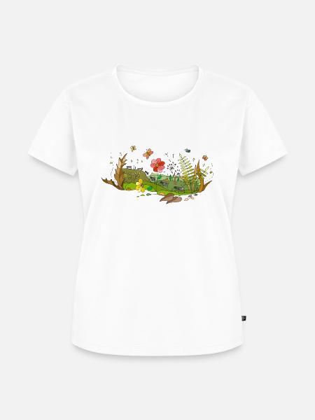 Wiese - Frauen Premium Bio T-Shirt - Weiß