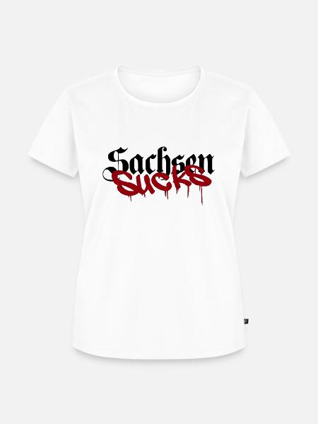sachsen sucks - Frauen Premium Bio T-Shirt - Weiß