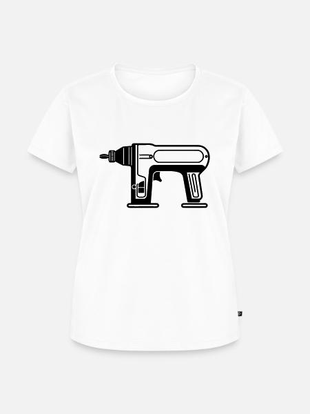 Bohrer - Frauen Premium Bio T-Shirt - Weiß