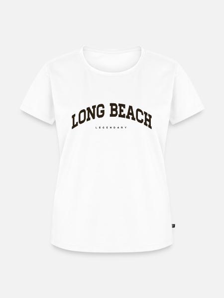 Langer Strand - Frauen Premium Bio T-Shirt - Weiß