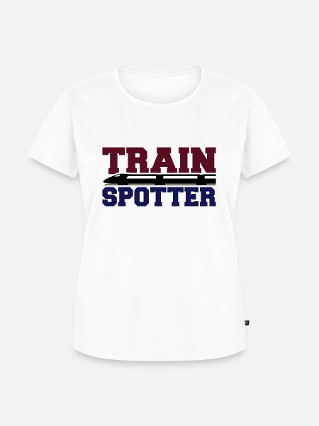 Train Spotter - Frauen Premium Bio T-Shirt - Weiß