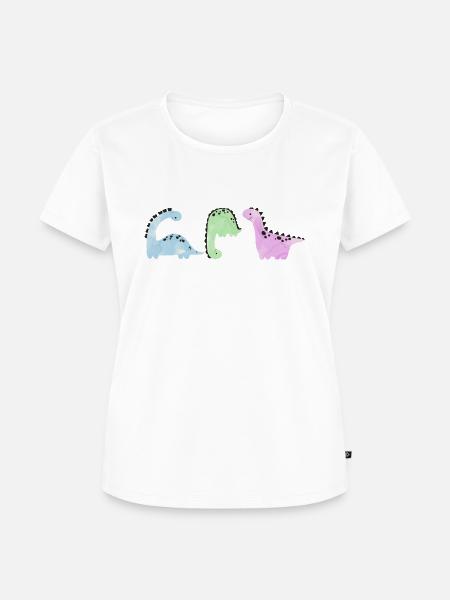 Dinos - Frauen Premium Bio T-Shirt - Weiß