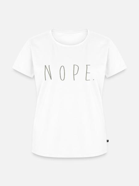 NOPE - sei kein ja-Sager! - Frauen Premium Bio T-Shirt - Weiß