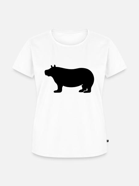 Nilpferd - Frauen Premium Bio T-Shirt - Weiß