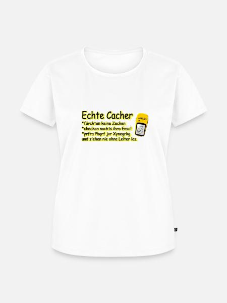 echte cacher - Frauen Premium Bio T-Shirt - Weiß