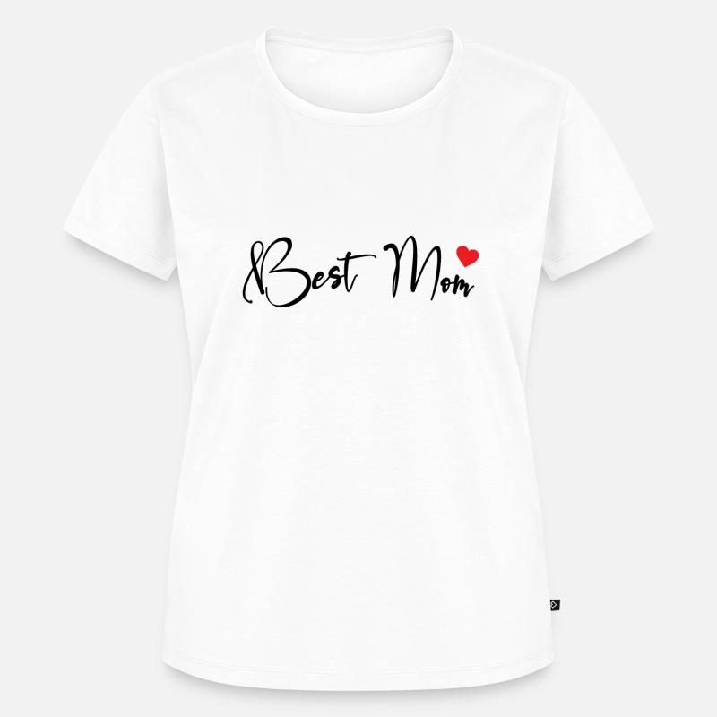 Beste Mutter Herz - Beste Mutter - Mutter Gans - Frauen Premium Bio T-Shirt - Weiß