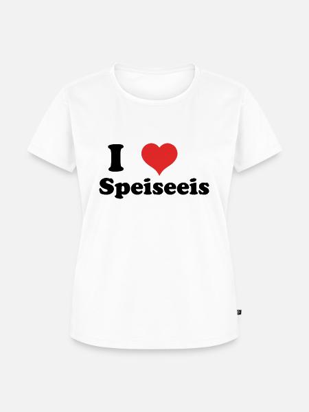 i love Speiseeis - Frauen Premium Bio T-Shirt - Weiß