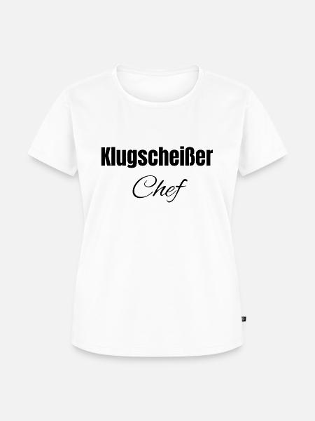 Klugscheißer Chef - Frauen Premium Bio T-Shirt - Weiß