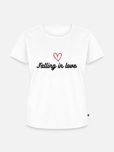 Verlieben - Frauen Premium Bio T-Shirt - Weiß