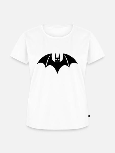 Gruselige Fledermaus Silhouette - Frauen Premium Bio T-Shirt - Weiß