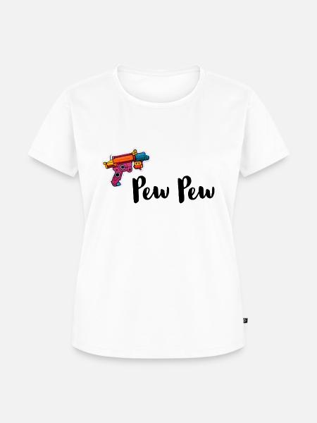 Pew Pew Waterpistol - Frauen Premium Bio T-Shirt - Weiß