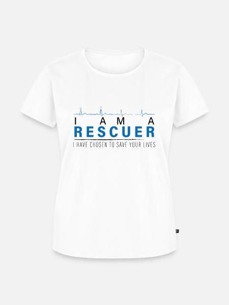 Ich bin ein Retter - Frauen Premium Bio T-Shirt - Weiß