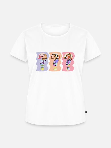 Frag dich was - Frauen Premium Bio T-Shirt - Weiß