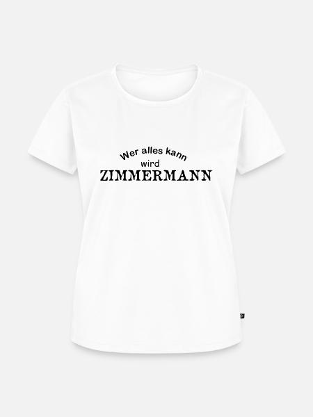 Zimmermann - Frauen Premium Bio T-Shirt - Weiß