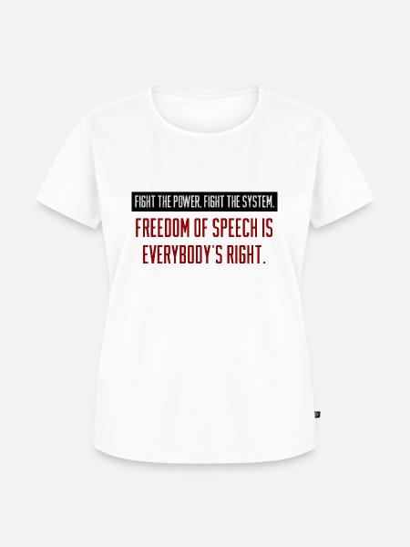 speech freedom - Frauen Premium Bio T-Shirt - Weiß
