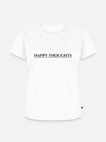 Happy Thoughts - Frauen Premium Bio T-Shirt - Weiß