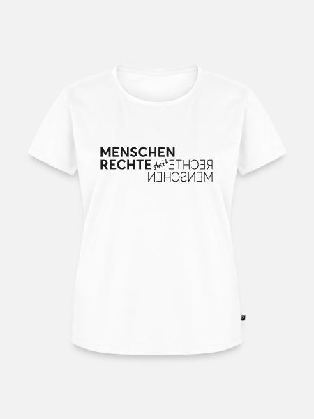 MENSCHENRECHTE statt RECHTE MENSCHEN - Frauen Premium Bio T-Shirt - Weiß