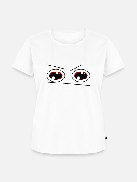 angry Eyes, Blick, Augen - Frauen Premium Bio T-Shirt - Weiß