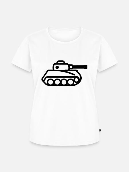 Panzer - Frauen Premium Bio T-Shirt - Weiß