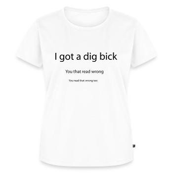 Funny - Frauen Premium Bio T-Shirt - Weiß - Vorne - AI Model Female 172 dark (172cm)