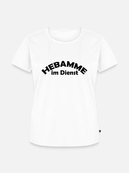 hebamme im dienst - Frauen Premium Bio T-Shirt - Weiß