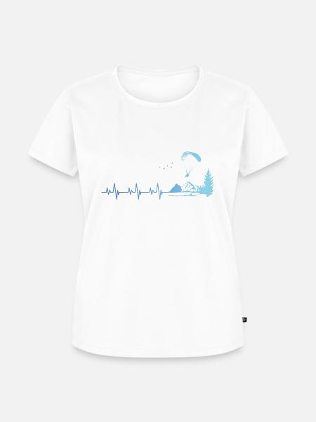 Gleitschirmfliegen - Gleitschirm - Frauen Premium Bio T-Shirt - Weiß
