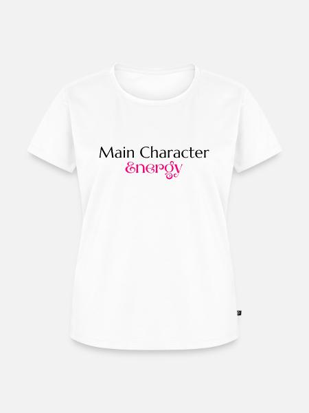 Energie der Hauptfigur - Frauen Premium Bio T-Shirt - Weiß