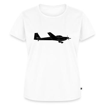 Flugzeug Pilot Flieger TMG Motorsegler Falke - Frauen Premium Bio T-Shirt - Weiß - Vorne - AI Model Female 172 dark (172cm)