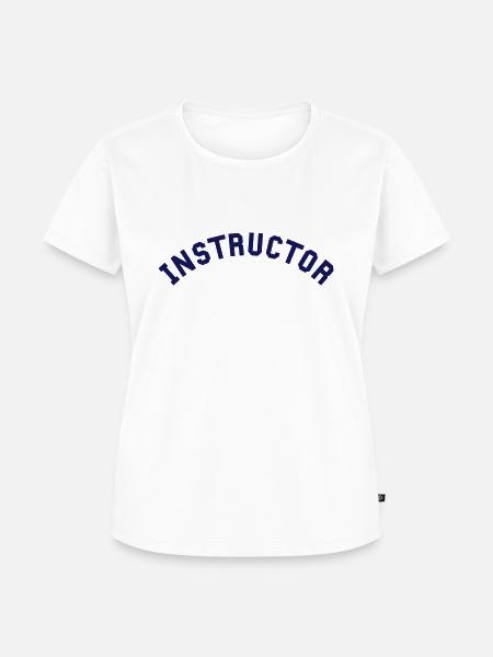 Design Print Instructor - Blau - Frauen Premium Bio T-Shirt - Weiß