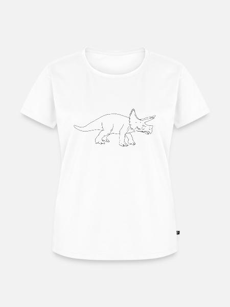 Dino - Frauen Premium Bio T-Shirt - Weiß