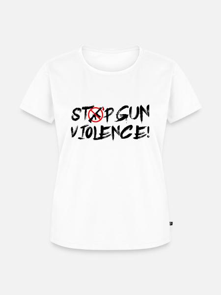 Stop Gun Violence - Frauen Premium Bio T-Shirt - Weiß