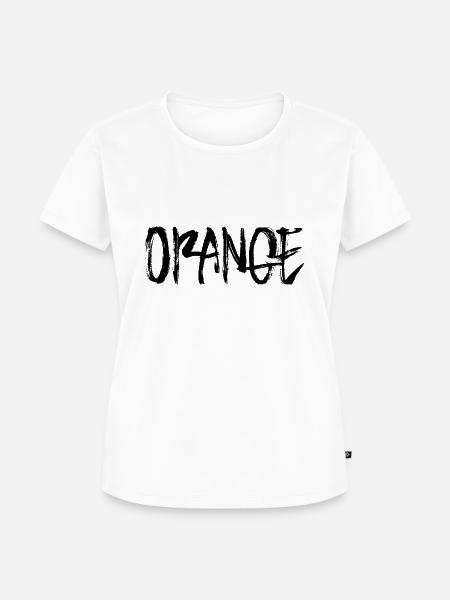 Orange - Frauen Premium Bio T-Shirt - Weiß