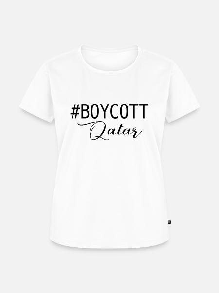 BOYKOTT KATAR - Frauen Premium Bio T-Shirt - Weiß