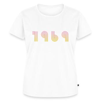 1969 - Frauen Premium Bio T-Shirt - Weiß - Vorne - AI Model Female 172 dark (172cm)