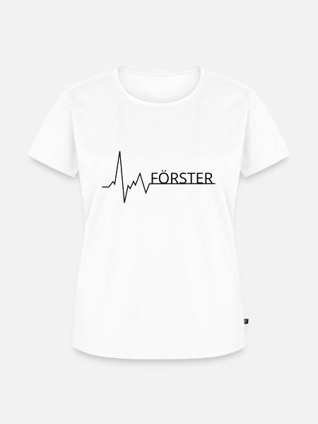 herzschlag förster - Frauen Premium Bio T-Shirt - Weiß